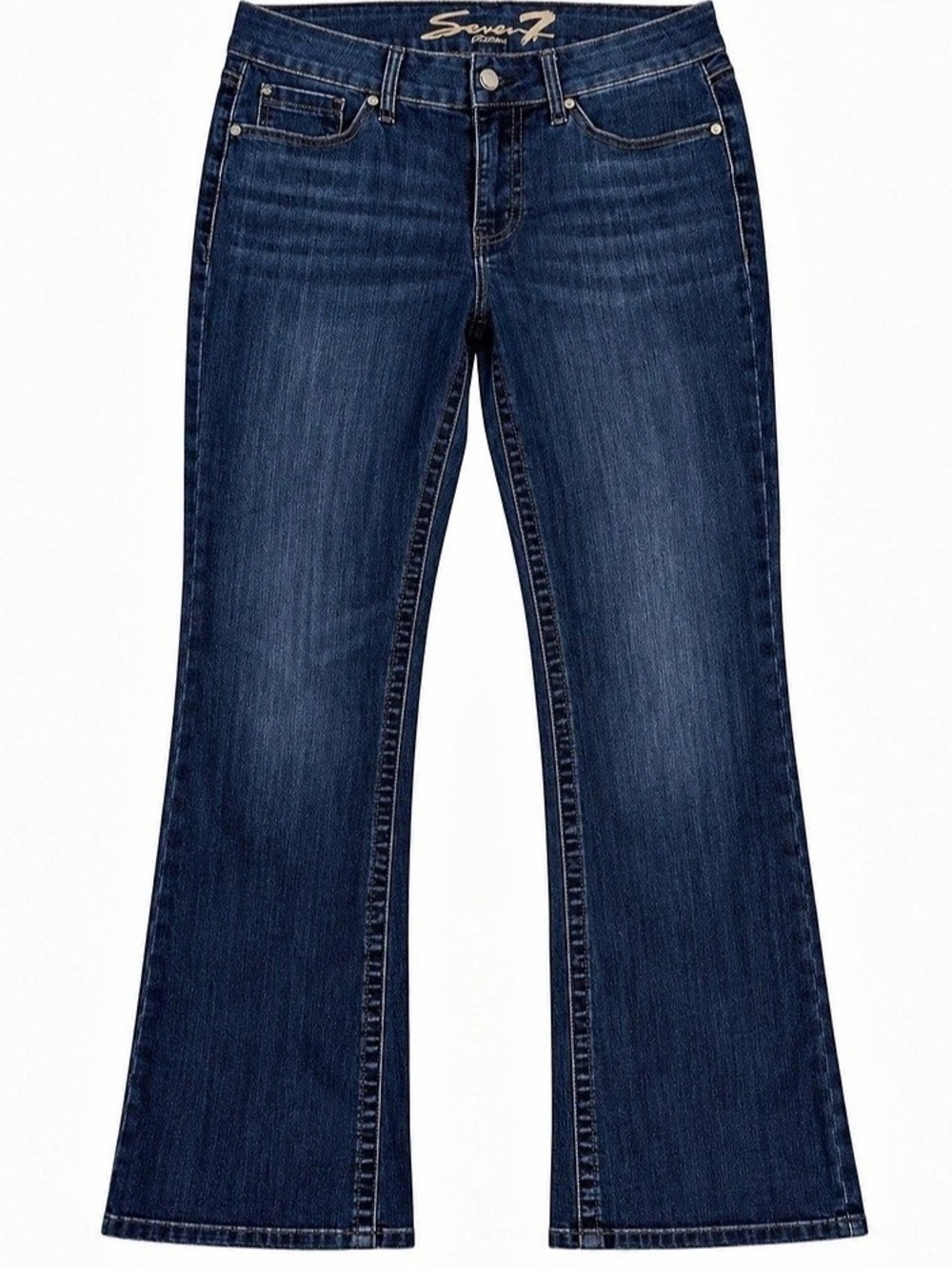 Seven7 Tummyless High Rise Boot Bootcut Jeans in Blue Size 8 NWT